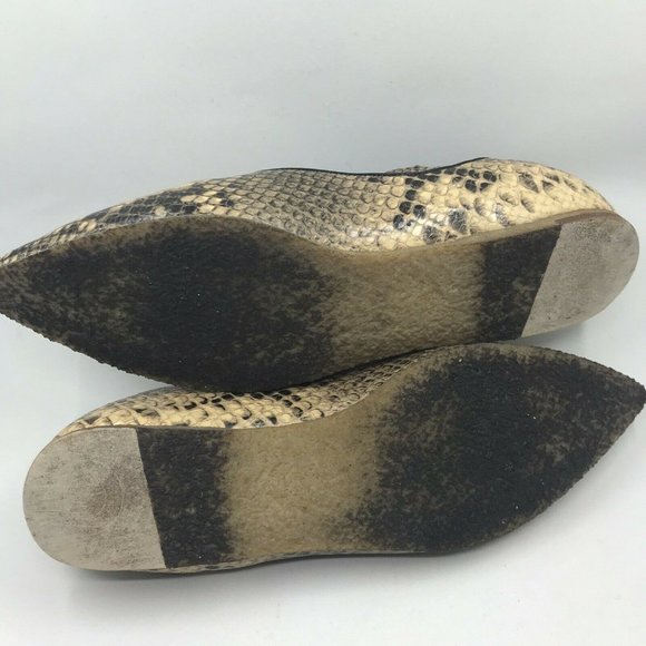 Dries Van Noten Embossed Python Flats 38.5 Pointed - Picture 9 of 12